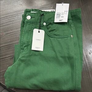 Forever 21 Vibrant Green Cargo Trousers